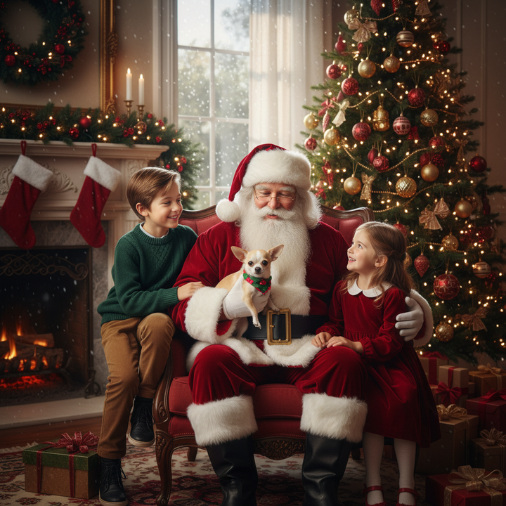 AI Santa portrait example – family Christmas photo